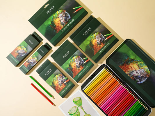 JOYWISH Colored Pencil Collection with Parrot Artwork and Multiple Set Options