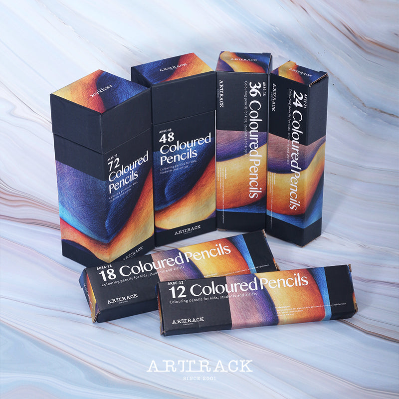 Artist Colored Pencil Gift Set with Premium Black Packaging
