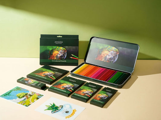 JOYWISH Parrot Colored Pencil Sets with Matching Green Packaging