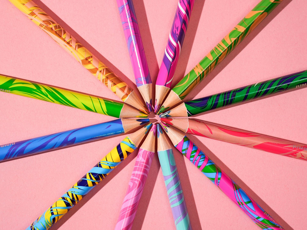 JOYWISH Rainbow Triangular Colored Pencils Set for Drawing & Coloring