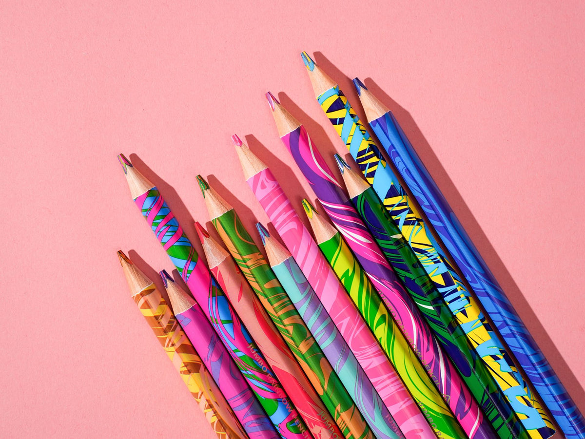 JOYWISH Rainbow Triangular Colored Pencils Set for Drawing & Coloring