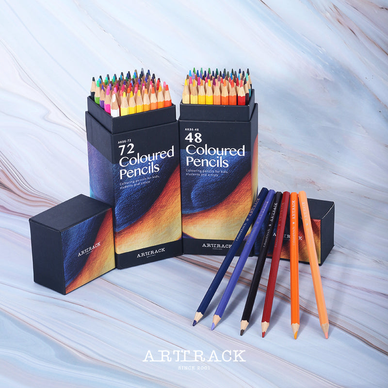 Premium Colored Pencil Set with Decorative Black Gift Packaging
